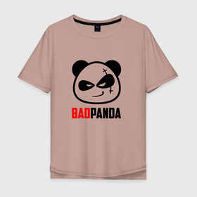 Мужская футболка хлопок Oversize с принтом Пандочка (2022) в Петрозаводске, 100% хлопок | свободный крой, круглый ворот, “спинка” длиннее передней части | 2022 | панда | пандочка | подарок | праздник