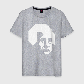 Мужская футболка хлопок с принтом Альберт Эйнштейн   минимализм в Екатеринбурге, 100% хлопок | прямой крой, круглый вырез горловины, длина до линии бедер, слегка спущенное плечо. | Тематика изображения на принте: альберт эйнштейн | великие | космология | космос | наука | теория | теория относительности | ученый | физика | эйнштейн