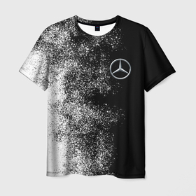 Мужская футболка 3D с принтом Чёрно белый | Мерседес в Санкт-Петербурге, 100% полиэфир | прямой крой, круглый вырез горловины, длина до линии бедер | amg | auto | bens | benz | logo | merc | mercedes | mercedes benz | mersedes | moto | new | star | vthctltc | авто | амг | бенц | звезда | класс | лого | логотип | мерин | мерс | мерседес | мерседес бенц | мото | новый | символ | символы | ьуксуву