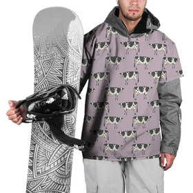 Накидка на куртку 3D с принтом Коровы Паттерн в Белгороде, 100% полиэстер |  | винтажный стиль | домашний скот | животные | корова | коровы | крупное животное | лиловый | паттерн | приглушенные цвета | сиреневый
