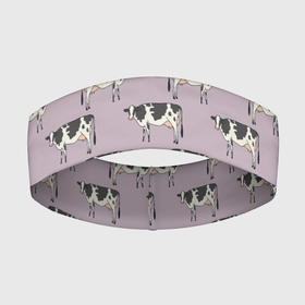 Повязка на голову 3D с принтом Коровы Паттерн ,  |  | винтажный стиль | домашний скот | животные | корова | коровы | крупное животное | лиловый | паттерн | приглушенные цвета | сиреневый
