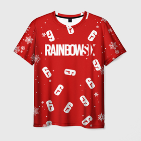 Мужская футболка 3D с принтом НОВОГОДНИЙ СВИТЕР RAINBOW SIX SIEGE , 100% полиэфир | прямой крой, круглый вырез горловины, длина до линии бедер | Тематика изображения на принте: 2022 | caveira | dokkaebi | ela | frost | lord | mute | outbreak | pro league | r6 | r6s | rainbow | rainbow six siege | smoke | tachanka | tom clancys | vigil | winter | аутбрейк | зима | зима близко | кавейра | лорд | новогодн | новый год | про