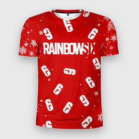 Мужская футболка 3D Slim с принтом НОВОГОДНИЙ СВИТЕР RAINBOW SIX SIEGE в Санкт-Петербурге, 100% полиэстер с улучшенными характеристиками | приталенный силуэт, круглая горловина, широкие плечи, сужается к линии бедра | Тематика изображения на принте: 2022 | caveira | dokkaebi | ela | frost | lord | mute | outbreak | pro league | r6 | r6s | rainbow | rainbow six siege | smoke | tachanka | tom clancys | vigil | winter | аутбрейк | зима | зима близко | кавейра | лорд | новогодн | новый год | про
