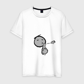 Мужская футболка хлопок с принтом Граффити скорострел в Тюмени, 100% хлопок | прямой крой, круглый вырез горловины, длина до линии бедер, слегка спущенное плечо. | cs go | cs go graffiti | graffiti | граффити | кс го