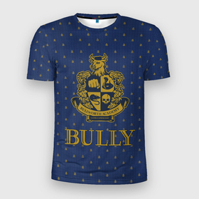 Мужская футболка 3D Slim с принтом Bully хулиган в Кировске, 100% полиэстер с улучшенными характеристиками | приталенный силуэт, круглая горловина, широкие плечи, сужается к линии бедра | Тематика изображения на принте: games | rockstar | игра | рокстар