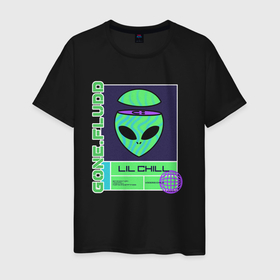 Мужская футболка хлопок с принтом GONE.FLUDD UFO в Санкт-Петербурге, 100% хлопок | прямой крой, круглый вырез горловины, длина до линии бедер, слегка спущенное плечо. | Тематика изображения на принте: digital | fantazy | fludd | gone | gone.fludd | traxxxmania | ufo | альбом | гон | гонфладд | мамбл | нло | флад