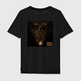 Мужская футболка хлопок Oversize с принтом Eyeless в Кировске, 100% хлопок | свободный крой, круглый ворот, “спинка” длиннее передней части | album | groove death metal | metal | monster | primal roar