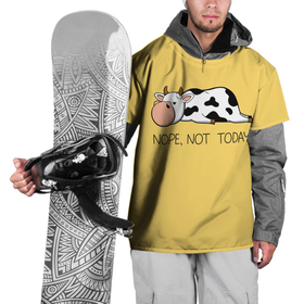 Накидка на куртку 3D с принтом Nope, not today в Тюмени, 100% полиэстер |  | Тематика изображения на принте: bull | joke | lazy cow | lies | nope | not today | rests | бык | лежит | ленивая корова | не сегодня | нет | отдыхает | прикол | шутка