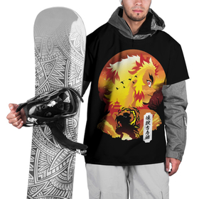 Накидка на куртку 3D с принтом Ренгоку Клинок рассекающий демонов в Курске, 100% полиэстер |  | demon slayer | fire | rengoku | клинок демонов | ренгоку | танец огня