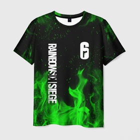 Мужская футболка 3D с принтом RAINBOW SIX SIEGE FIRE CAVIERA в Тюмени, 100% полиэфир | прямой крой, круглый вырез горловины, длина до линии бедер | caveira | dokkaebi | ela | fire | flame | frost | lord | mute | neon | outbreak | pro league | r6 | r6s | rainbow | rainbow six siege | smoke | tachanka | tom clancys | vigil | аутбрейк | кавейра | лорд | неон | огонь | пламя | про лига | р6 | ра