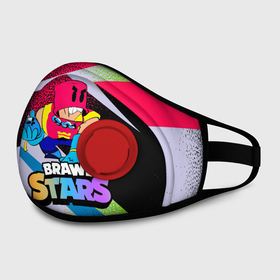 Маска из неопрена с принтом GROM BRAWLSTARS ART в городе Новоалтайск, неопрен 100% | Форма огибающая нос. Резинки для ушей с дополнительной резинкой на затылке. Клапан для выдоха для активного дыхания при занятиях спортом. Эластичный материал маски и окантовки для лучшего растяжения и прилегания маски.  | Тематика изображения на принте: brawl | brawl stars | brawlstars | grom | бравлстарс | гром