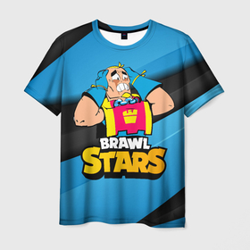 Мужская футболка 3D с принтом GROM ART BRAWL STARS в Курске, 100% полиэфир | прямой крой, круглый вырез горловины, длина до линии бедер | Тематика изображения на принте: brawl | brawl stars | brawlstars | grom | бравлстарс | гром