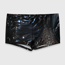 Мужские купальные плавки 3D с принтом Элегантный инопланетянин в Екатеринбурге, Полиэстер 85%, Спандекс 15% |  | без букв | без надписей | блестящий | дракон | змея | однотонный | тренд | фантастика | хищник | черный | чужой
