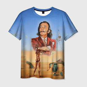 Мужская футболка 3D с принтом Сальвадора Дали Паттерн в Кировске, 100% полиэфир | прямой крой, круглый вырез горловины, длина до линии бедер | живописец | сальвадора дали | сюрреализм | художники