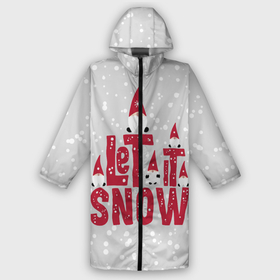 Дождевик унисекс 3D с принтом Let it snow   пусть идет снег в городе Новоалтайск,  |  | christmas | gnomes | let it snow | new year | red caps | winter | гномы | зима | красные колпаки | новый год | пусть идет снег | рождество