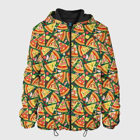 Мужская куртка 3D с принтом Pizza (Пицца) в Петрозаводске, ткань верха — 100% полиэстер, подклад — флис | прямой крой, подол и капюшон оформлены резинкой с фиксаторами, два кармана без застежек по бокам, один большой потайной карман на груди. Карман на груди застегивается на липучку | Тематика изображения на принте: fast food | ninja turtles | pizza | pizzeria | блюдо | быстрое питание | еда | завтрак | итальянская еда | кухня | кушанье | лепёшка | ниндзя черепашки | обед | перекус | пирог | пицца | пиццерия | пиццмейкер | пища