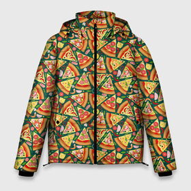 Мужская зимняя куртка 3D с принтом Pizza (Пицца) в Новосибирске, верх — 100% полиэстер; подкладка — 100% полиэстер; утеплитель — 100% полиэстер | длина ниже бедра, свободный силуэт Оверсайз. Есть воротник-стойка, отстегивающийся капюшон и ветрозащитная планка. 

Боковые карманы с листочкой на кнопках и внутренний карман на молнии. | Тематика изображения на принте: fast food | ninja turtles | pizza | pizzeria | блюдо | быстрое питание | еда | завтрак | итальянская еда | кухня | кушанье | лепёшка | ниндзя черепашки | обед | перекус | пирог | пицца | пиццерия | пиццмейкер | пища
