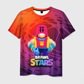 Мужская футболка 3D с принтом GROM ИЗ ИГРЫ BRAWL STARS в Курске, 100% полиэфир | прямой крой, круглый вырез горловины, длина до линии бедер | brawl | brawl stars | brawlstars | grom | бравлстарс | гром
