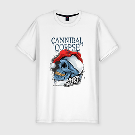 Мужская футболка хлопок Slim с принтом Cannibal Corpse | Happy New Year в Курске, 92% хлопок, 8% лайкра | приталенный силуэт, круглый вырез ворота, длина до линии бедра, короткий рукав | Тематика изображения на принте: 2022 | cannibal | cannibal corpse | christmas | corpse | new year | алекс уэбстер | дэт метал | каннибал корпс | кеннибал корпс | кэннибал корпс | наступающий год | новогодний | новый год | рождественский | рождество