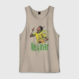 Мужская майка хлопок с принтом Неймар   звезда Бразильского футбола в Тюмени, 100% хлопок |  | brasil | celebrity | football | forward | neymar | star | striker | бразилия | звезда | знаменитость | нападающий | неймар | форвард | футбол