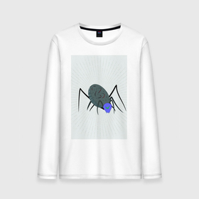 Мужской лонгслив хлопок с принтом Мультяшка Паучок в Тюмени, 100% хлопок |  | нарисованный паук | паук | паучек | паучище | рисунок паука
