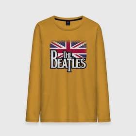 Мужской лонгслив хлопок с принтом The Beatles  Great Britain | Битлз , 100% хлопок |  | john | liverpool | music | paul | retro | ringo | rock | the beatles | англия | битлз | битлы | великобритания | джон | жуки | леннон | маккартни | пол | ретро | ринго | рокмузыка | флаг