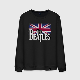 Мужской свитшот хлопок с принтом The Beatles  Great Britain | Битлз в Кировске, 100% хлопок |  | john | liverpool | music | paul | retro | ringo | rock | the beatles | англия | битлз | битлы | великобритания | джон | жуки | леннон | маккартни | пол | ретро | ринго | рокмузыка | флаг