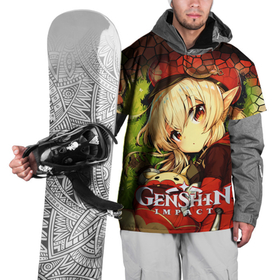 Накидка на куртку 3D с принтом Кли   искорка из Genshin Impact в Курске, 100% полиэстер |  | genshin impact | аниме | видеоигры | вспышки | геншин импект | девочка в красном | кли | рыцарь искорка | ускользающее солнце