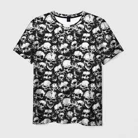 Мужская футболка 3D с принтом Screaming skulls в Белгороде, 100% полиэфир | прямой крой, круглый вырез горловины, длина до линии бедер | bone | bones | screaming | screaming skulls | skull | skulls | кости | кричат | кричащие | кричащие черепа | череп | черепа