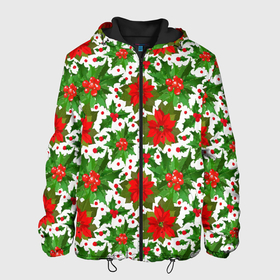Мужская куртка 3D с принтом Christmas 2022 в Новосибирске, ткань верха — 100% полиэстер, подклад — флис | прямой крой, подол и капюшон оформлены резинкой с фиксаторами, два кармана без застежек по бокам, один большой потайной карман на груди. Карман на груди застегивается на липучку | одежда на рождество | подарок на рождество | рождественская одежда | рождество | счастливого рождества