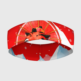 Повязка на голову 3D с принтом Китайский тигр с зонтиком 2022 в Екатеринбурге,  |  | 2022 | год тигра | новый год | новый год 2022 | символ года | тигр | тигренок | тигрица | тигры