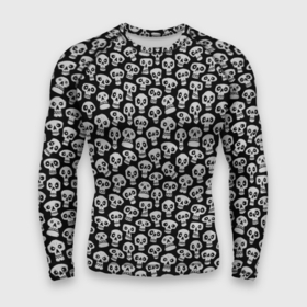 Мужской рашгард 3D с принтом Funny skulls в Санкт-Петербурге,  |  | bone | bones | funny | skulls | кости | череп | черепа