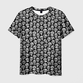 Мужская футболка 3D с принтом Funny skulls в Санкт-Петербурге, 100% полиэфир | прямой крой, круглый вырез горловины, длина до линии бедер | bone | bones | funny | skulls | кости | череп | черепа