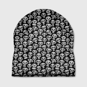 Шапка 3D с принтом Funny skulls в Санкт-Петербурге, 100% полиэстер | универсальный размер, печать по всей поверхности изделия | bone | bones | funny | skulls | кости | череп | черепа