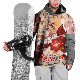 Накидка на куртку 3D с принтом Кли девушка в красном в Курске, 100% полиэстер |  | genshin impact | аниме | в красном | видеоигры | геншин импект | кли | пиротехника | ускользающее солнце