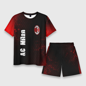 Мужской костюм с шортами 3D с принтом AC MILAN  AC Milan + Графика ,  |  | ac | ac milan | acm | football | logo | milan | sport | клуб | лого | логотип | логотипы | милан | символ | символы | соты | спорт | форма | футбол | футбольная | футбольный