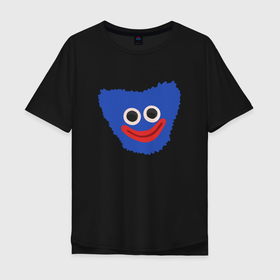 Мужская футболка хлопок Oversize с принтом Хаги Ваги 22 в Новосибирске, 100% хлопок | свободный крой, круглый ворот, “спинка” длиннее передней части | huggy wuggy | poppy playtime | вагги | поппи | хагги | хаги ваги
