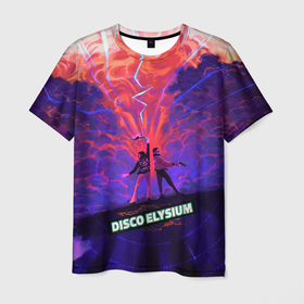 Мужская футболка 3D с принтом Disco art , 100% полиэфир | прямой крой, круглый вырез горловины, длина до линии бедер | disco elysium | game | games | диско элизиум | игра | игры