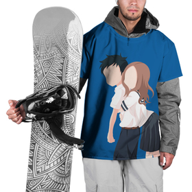 Накидка на куртку 3D с принтом Такаги и Нишиката , 100% полиэстер |  | Тематика изображения на принте: anime | karakai jouzu no takagisan | аниме | анимэ | озорная такаги
