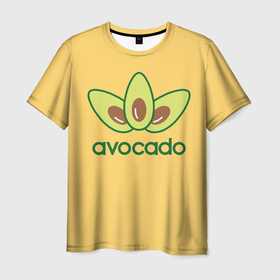 Мужская футболка 3D с принтом Avocado авокадо в Курске, 100% полиэфир | прямой крой, круглый вырез горловины, длина до линии бедер | adidas | antibrand | avocado | emblem | food | fruit | logo | авокадо | адидас | антибренд | еда | логотип | фрукт | эмблема