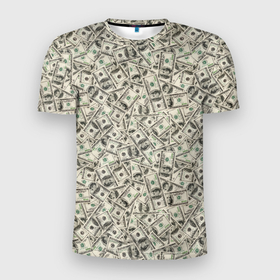 Мужская футболка 3D Slim с принтом Доллары (Dollars) в Кировске, 100% полиэстер с улучшенными характеристиками | приталенный силуэт, круглая горловина, широкие плечи, сужается к линии бедра | бабки | баксы | банк | банкноты | бизнес | биткоин | богатство | бумажник | бюджет | валюта | взятка | вор | деньги | доллары | евро | зарплата | золото | казино | капитал | касса | копилка | кошелёк