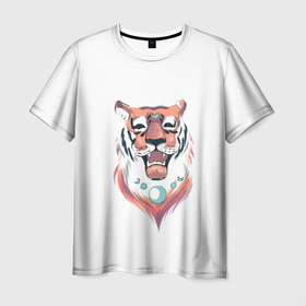Мужская футболка 3D с принтом Веселый  тигренок :) в Санкт-Петербурге, 100% полиэфир | прямой крой, круглый вырез горловины, длина до линии бедер | дальневосточный тигр | животные | крупная кошка | тигр | тигренок
