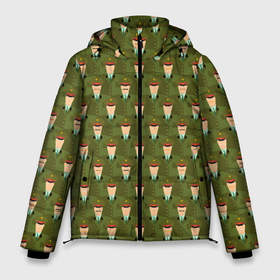 Мужская зимняя куртка 3D с принтом Офицеры (Армия) в Тюмени, верх — 100% полиэстер; подкладка — 100% полиэстер; утеплитель — 100% полиэстер | длина ниже бедра, свободный силуэт Оверсайз. Есть воротник-стойка, отстегивающийся капюшон и ветрозащитная планка. 

Боковые карманы с листочкой на кнопках и внутренний карман на молнии. | 23 февраля | армия | боец | вв | ввс | вдв | вмф | воин | гру | день защитника отечества | десантник | дшб | камуф | кгб | командир | мвд | мотострелки | мужской день | мчс | омон | офицеры | пво | пограничник