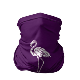 Бандана-труба 3D с принтом Фламинго в сиреневом , 100% полиэстер, ткань с особыми свойствами — Activecool | плотность 150‒180 г/м2; хорошо тянется, но сохраняет форму | африка | девушкам | детям | озеро | природа | птица | фламинго