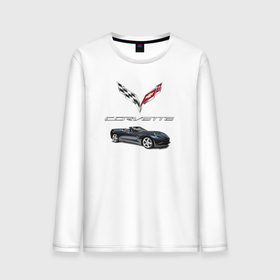 Мужской лонгслив хлопок с принтом Chevrolet Corvette в Екатеринбурге, 100% хлопок |  | car | chevrolet | corvette | motorsport | power | prestige | usa | автомобиль | автоспорт | корвет | мощь | престиж | сша | шевроле