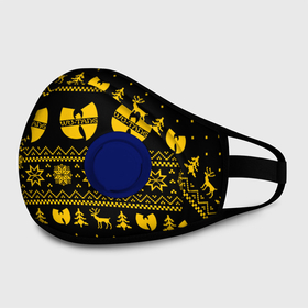 Маска из неопрена с принтом НОВОГОДНИЙ СВИТЕР WU TANG CLAN в городе Новоалтайск, неопрен 100% | Форма огибающая нос. Резинки для ушей с дополнительной резинкой на затылке. Клапан для выдоха для активного дыхания при занятиях спортом. Эластичный материал маски и окантовки для лучшего растяжения и прилегания маски.  | 2022 | crhistmas | happy new year | merry christmas | snow | winter | winter is coming | wu tang | wu tang clan | wu tang logo | wutang clan | ву танг | ву танг клан | ву танг лого | зима | зима близко | новогодний | новогодний ву | новый год | новый год 