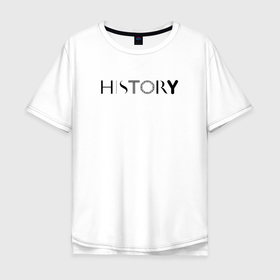 Мужская футболка хлопок Oversize с принтом history. , 100% хлопок | свободный крой, круглый ворот, “спинка” длиннее передней части | Тематика изображения на принте: history | история | люди | наука | понимание | прошлое | развитие
