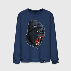 Мужской свитшот хлопок с принтом Scream gorilla в Курске, 100% хлопок |  | bandit | gorilla | monkey | scream | бандит | горилла | кричит | обезьяна