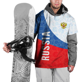 Накидка на куртку 3D с принтом RUSSIA SPORT STYLE  | РОССИЯ СПОРТИВНЫЙ СТИЛЬ в Санкт-Петербурге, 100% полиэстер |  | flag | russia | sport | team | герб | патриотизм | росссия | сборная | спорт | страна | триколор | узор | флаг | хохлома