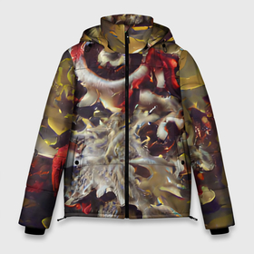 Мужская зимняя куртка 3D с принтом Осенние заморозки в Тюмени, верх — 100% полиэстер; подкладка — 100% полиэстер; утеплитель — 100% полиэстер | длина ниже бедра, свободный силуэт Оверсайз. Есть воротник-стойка, отстегивающийся капюшон и ветрозащитная планка. 

Боковые карманы с листочкой на кнопках и внутренний карман на молнии. | Тематика изображения на принте: бежевый | елка | зима | коричневый | красный | новый год | осенний | осень | пастельный | праздник | рождество | узор